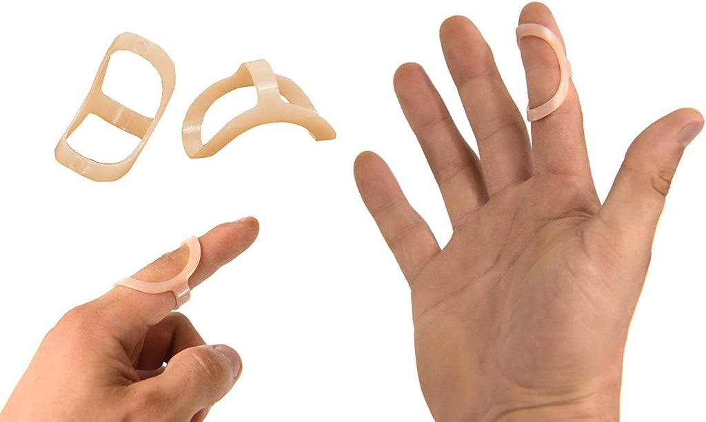 Brace On 7 Unit EZ Finger Splint, Finger Brace for Injuries and Support, Trigger, Pinkey, and Middle Finger Splint, Essentials Pack, Mid Sizes 4, 5, 6, 7, 8, 9, 10