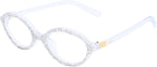 ICARA Fashion Rhinestone bling Reading Glasses for Women Retro Oval Reader Trendy Diamond Party Magnifying Glasses