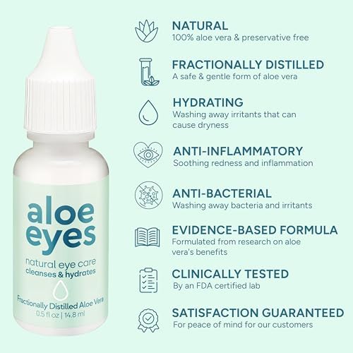 Drops - Preservative-Free Dry Eye Relief - Natural Eye Care - Alternative to Eye Wipes - Contact Lens Friendly - 0.5 Fl oz