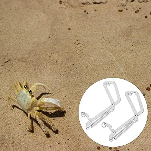 Acouto 2 Pcs Seafood Grabber Stainless Steel Fishing Tools for and Predatory Fish with Ergonomic Design