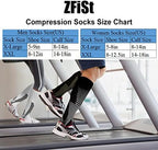 ZFiSt 3 Pair Sport Compression Socks Men Women, Compression Stocking Nurse Socks for Edema Travel