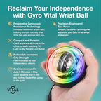 Vital Wrist Ball Exerciser Gyro Ball Hand Gyroscopic Wrist Strengthener & Forearm Trainer with Zinc Rotor Grip Strength Training, Wrist Exerciser & Arm Exercise Equipment Portable Fitness Accessory