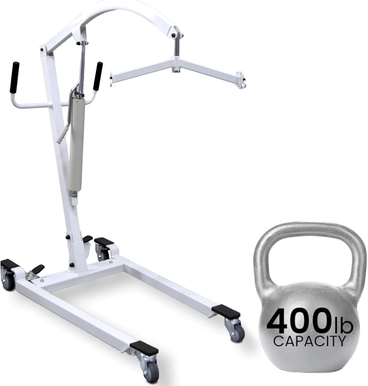 Vive Hydraulic Patient Lift for Home Use - Portable, Medical Patient Transfer Lift System - Sit to Stand Lift Assist for Elderly - Floor & Fall Elderly Lift - for Car, Wheelchair, Chair & Bed Transfer