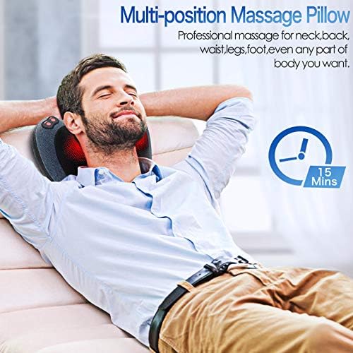 Papillon Neck Massager,Shiatsu Electric Back Massager with Heat,Neck Back Pain Relief Gifts for Mom/Dad/Women/Men,Deep Tissue Kneading Massage Pillow for Shoulder,Legs,Foot,Body Muscle Fatigue Relief