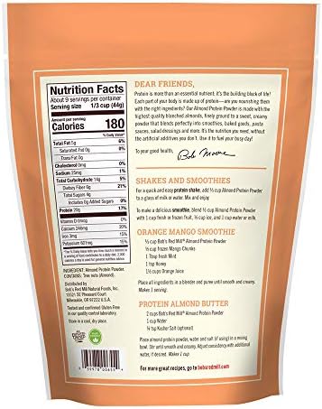 Bob's Red Mill Gluten Free Almond Protein Powder 14 oz (Pack of 1)