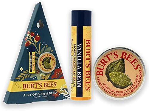 Burts Bees A Bit of Burts Bees Kit - Vanilla Bean Unisex 0.15 oz Vanilla Bean Moisturizing Lip Balm, 0.3oz Lemon Butter Cuticle Cream 2 Pc