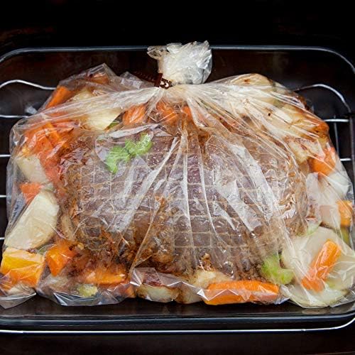 ECOOPTS Turkey Oven Bags Large Size Oven Cooking Roasting Bags for Chicken Meat Ham Seafood Vegetable - 10 Bag (21.6 x 23.6 IN) (1 Pack Large Size)