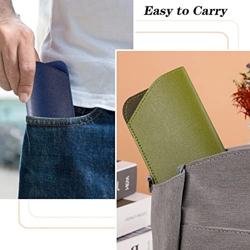 CREPUSCOLO 6 Pack Soft Glasses Cases, Leather Eyeglass Cases Travel Glasses Case for Women, Men, Kids