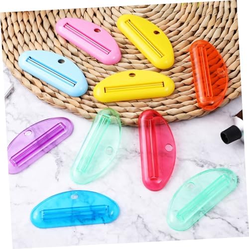 FRCOLOR 10 Pack Toothpaste Tube Squeezer Roller for Bathroom Use Easy Grip Smooth Surface Efficient Toothpaste Saver Dispenser