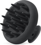 HEETA Scalp Massager Hair Growth, Scalp Scrubber with Soft Bristles, Integrated Silicone Design, Exfoliator for Dandruff Removal & Relaxation, Shampoo Brush Fit Wet Dry Hair Use, Black