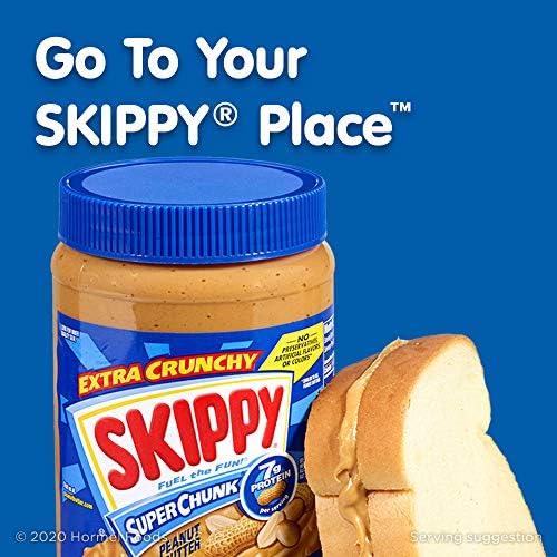 SKIPPY Chunky Peanut Butter, Crunchy Peanut Butter, Twin Pack, 40oz Jars