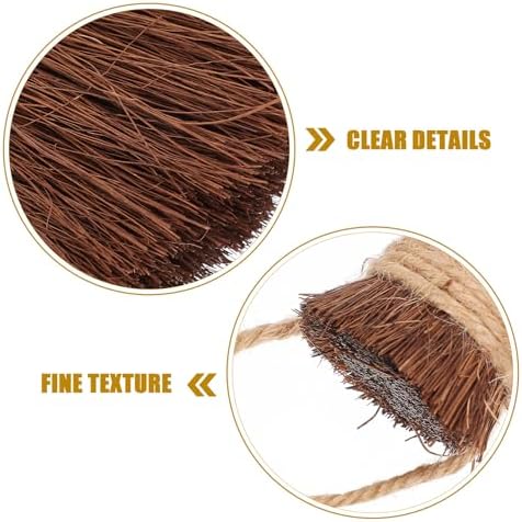 Small Whisk Broom Handheld Short Handle Broom with Natural Fiber Bristles Portable Desktop Duster for Home Sofa and Bed Dust Cleaning