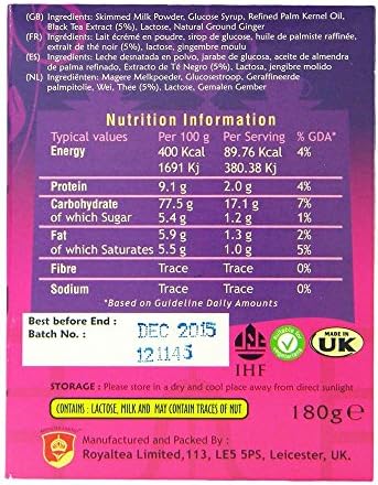 Royal Chai - Premium Instant Tea - Ginger (unsweetened) 180g x 2