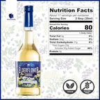 Gourmanity Elderflower Syrup, All Natural 3 Ingredient Elderflower Cordial, Floral & Fresh Elderberry Flower Syrup (500ml/16.9 fl oz Glass Bottle)