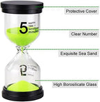 EMDMAK Sand Timer Colorful Hourglass Sandglass Timer 1 min/3 mins/5 mins/10 mins/15 mins/30 mins Sand Clock Timer for Games Classroom Home Office(Pack of 6)
