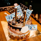 Morofme 30pcs Mini Edible 100 Dollar Bill Cake Cupcake Toppers Small Edible Money Cake Topper Edible Money Image Wafer Paper Cake Decorations Precut Fake Money for Birthday Party Supplies