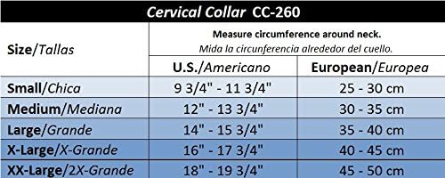 ITA-MED Rigid Plastic Neck Brace - Adjustable Cervical Collar for Men & Women, White (Large)
