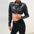 Sup-Coente Goth Fashion Crop Top Jacket for Women Teen Girls Juniors or Teenagers