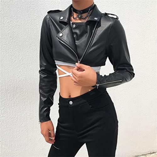 Sup-Coente Goth Fashion Crop Top Jacket for Women Teen Girls Juniors or Teenagers
