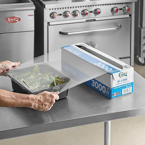 Choice Foodservice Film, 18" x 3000', with Serrated Cutter