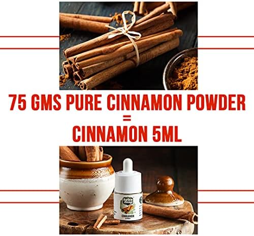 Spice Drop Cinnamon Cassia Extract – Baking, Cooking, Smoothie, Dessert, Coffee, Tea | Premium Quality Rich Aroma & Flavor | No Added Color or Preservative | Sri Lanka Origin | Vegan | 0.17 Oz