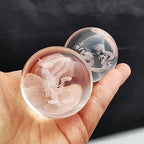 Baoding Balls 1.57" inch Chinese Healthy Massage Balls for Hands Therapy Stress Relief Hand Exercise Crystal Balls Dragon and Phoenix
