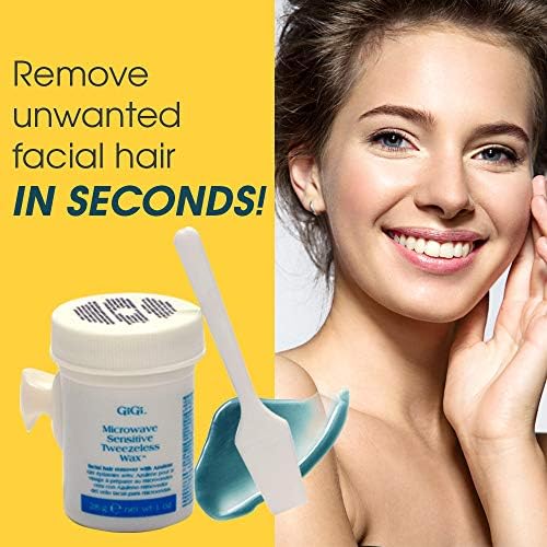GiGi Microwave Tweezeless Wax, Non-Strip Waxing Kit Gentle Remover for Sensitive Skin, Painless Hair Removal - 2 Pack