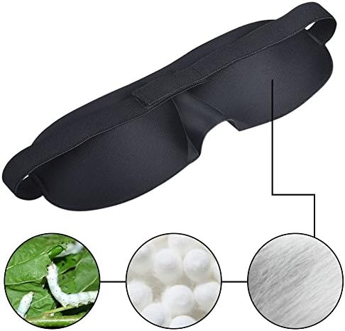 QTMY 3 PCS Sleeping Eye Mask for Women Men Girls Adults Eyepatch Blindfold Shade Travel Natural Sleep Aid Cover Light Guide Relax