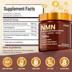 Airboy NMN Supplement 1000mg, 4-in-1 NAD+ Supplement with Nicotinamide Mononucleotide, Resveratrol, TMG, Quercetin, NMNH Alternative, Energy, Focus- 100 Count