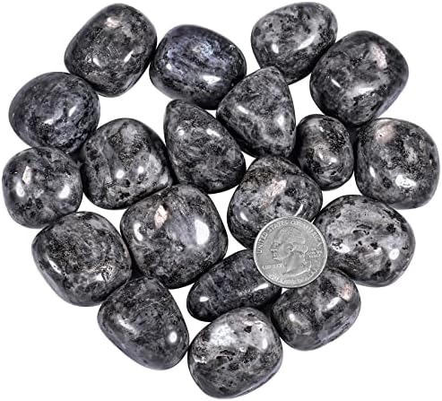 Nupuyai 1lb(About 460g) Polished Tumbled Stones Irregular Crystals for Healling/Energy/Wicca Smooth Labradorite Stones for Home/Gardden Decor 0.7"-1.4"