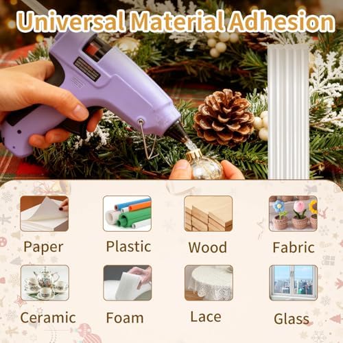SUNFATT Full Size Hot Glue Sticks,(30 Pcs) 8" x 0.43" Crystal Clear Glue Sticks Perfect for Hot Glue Gun,Easily Create and Bond Crafts on Wood,Plastic,Glass,Flowers,Fabrics,Foam,Jewellery.