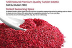 Cerez Pazari Sumac Spice Powder, Turkish Sumac Seasoning, Middle Eastern And Mediterranean Spices, Tangy Lemony Taste Flavor, Gluten-Free, Easy To Use Flapper Spice Cap, 2.1 oz.
