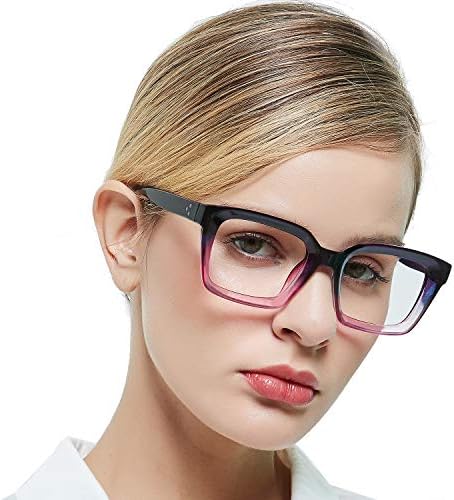 MARE AZZURO Reading Glasses Women’s Stylish Reader Durable Eyewear 0 1.0 1.25 1.5 1.75 2.0 2.25 2.5 2.75 3.0 3.5 4.0 5.0 6.0(Purple, 150)