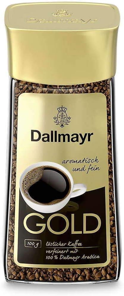 Instant Coffee Dallmayr Gold | Refined With Roasted Ground Coffee | 200 g | Dallmayr | Germany