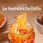 Enoki Mushrooms,Mushrooms Fresh,Latiao,Savory Spicy Mushroom Snack in Red Oil, Pickled Vegetables, Delicious Side Dish, Seasoned Treat, Instant Pickles ,Snack Relish Gift Pack(Mixed Flavor 4 Bottles) (5)