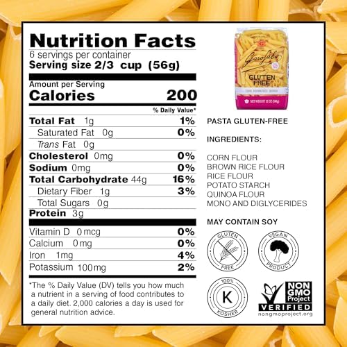 Garofalo - Premium Gluten-Free Penne Pasta, Italian Made, Corn, Rice, Potato & Quinoa Blend, Bronze-Drawn, Al Dente (6 pack)