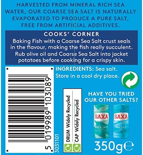 Saxa Coarse Sea Salt 350g