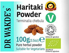 DR WAKDE's Organic Haritaki Powder (Hirda | Terminalia chebula) - 100g (3.5oz) | Pure, Raw & Dried Powder | Ayurvedic Herb | Vegan | Nothing Added, Nothing Removed | Same Day Dispatch