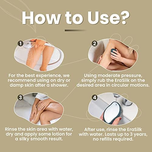 Erasilk Hair Removal Device, Pain Free Hair Remover for Women and Men