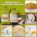 Rani Jeera Samba Indian Rice 64oz (4lbs) 1.81kg Cloth Bag ~ All Natural | Gluten Friendly | Vegan | Kosher | Export Quality | Indian Origin