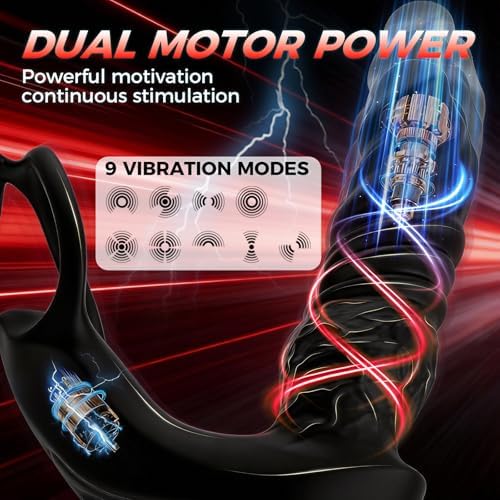 6.3 Inches 10 Modes Remote Virabtor Contral Prostrate Device for Men Couple Electrodes Today Adult Vibratoar Toys Plug Tool for Men Relaxing Prostrate Viboatorr Device HEWRZ1 (Black)