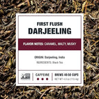 Tiesta Tea - First Flush Darjeeling Black Tea, Loose Leaf, Single Origin Premium Black Tea from India, Pure High-Caffeinated Blend, Makes Hot or Iced & Up to 50 Cups, 4oz Refillable Tin