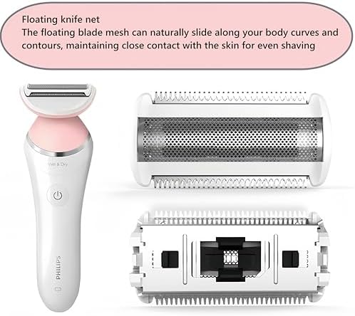 BRL140 Replacement Shaver Foil Head Compatible with Philips Women's Electric Shaver BRL140 BRL130 Wet and Dry, Ladies' trimmer foil and blades white 2-Pack