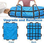 Reusable Positioning Bed Pads for Elderly with 8 Handles 48"x40", Washable Transfer Slide Sheets for Moving, Turning, Lifting Patients, Draw Sheets for Hospital Beds, Padded Bed Senior Transfer Helper