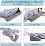 TANYOO Long Wedges for Bed Positioning Pillow for After Surgery Curved Shaped Medical Wedge Pillows for Seniors to Prevent Bed Sore and Improve Healing Process No-Slip Bottom Height 5 Inch