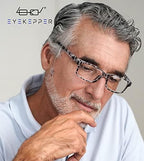 Eyekepper (Must Buy Both Eye Gray Tortoise-Left Eye +0.00 Reading Glasses Different Strength Each Eye