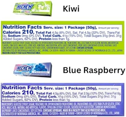 HI-CHEW Variety Sticks, 8-Pack, Soft & Chewy Candy, 1.76oz Each - Made with Immensely Juicy Fruity Flavors - Grape, Strawberry, Green Apple, Mango, Watermelon, Banana, Kiwi & Blue Raspberry