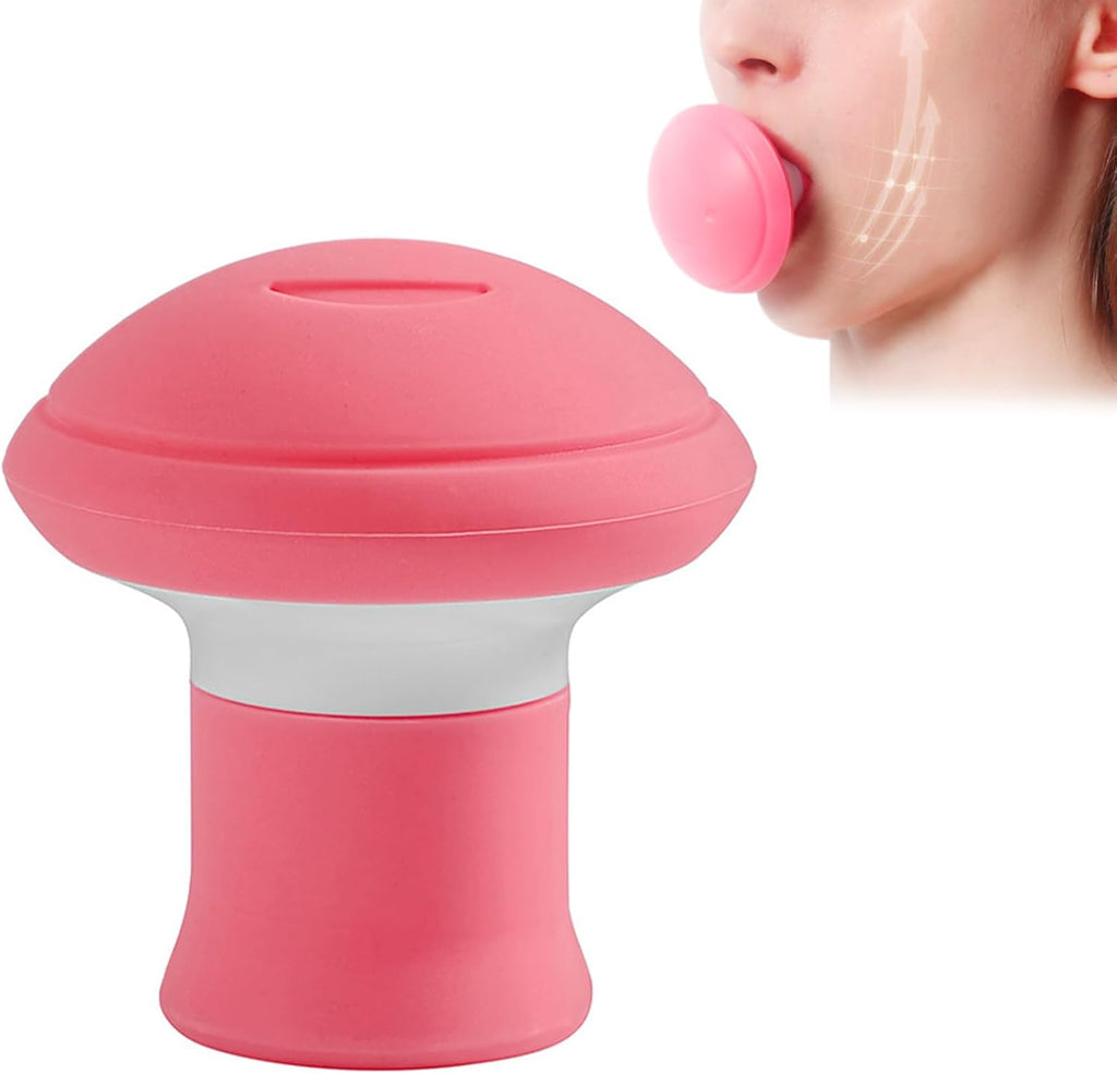 Face Exerciser, Facial Yoga For Skin Tighten Firm,Double Chin Eliminator For Women,Jawline Shaper,Face Shaper,Jaw Exerciser,Face Slimmer For Women And Men Double Chin Eliminator (Pink)
