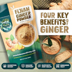 Bula Fijian Ginger Powder 8oz (226g) – Bold Flavor, Natural Heat, Premium Matured Roots, Culinary & Wellness Use