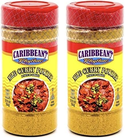 Caribbean Rhythms Mild Curry Powder 4 oz (Pack of 2)